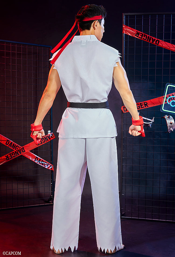 Officially Licensed Street Fighter Ryu Men's Cosplay Costume Set Karate Gi Officially Licensed Street Fighter Ryu Men's Cosplay Costume Set Karate Gi
