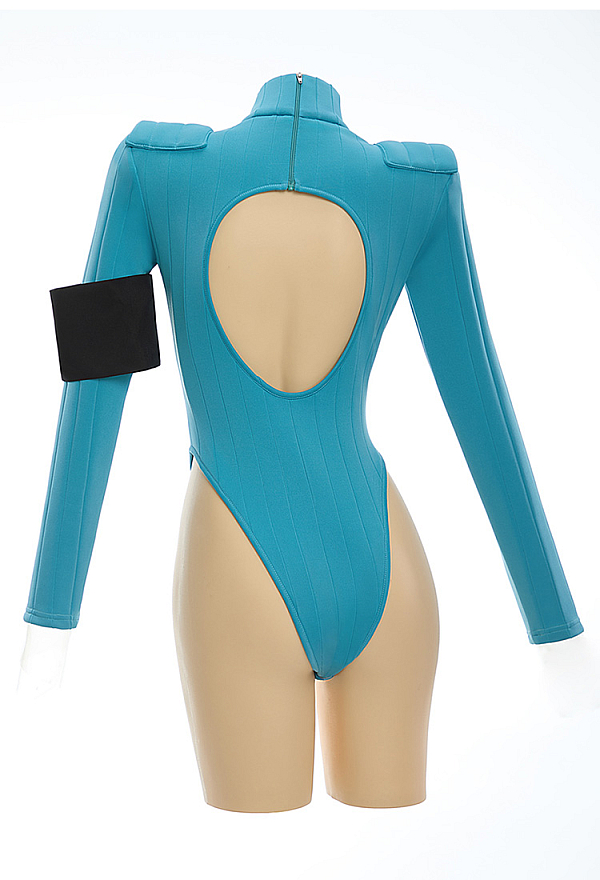 Officially Licensed Street Fighter Classic Cammy Blue Cosplay Costume