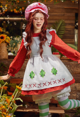 Officially Licensed Strawberry Shortcake Cosplay Costume Dress Set