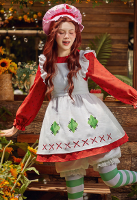 Officially Licensed Strawberry Shortcake Cosplay Costume Dress Set