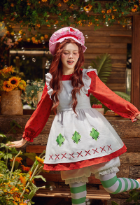 Officially Licensed Strawberry Shortcake Cosplay Costume Dress Set