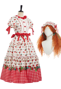 Officially Licensed Strawberry Shortcake Red Cottagecore Lolita Dress