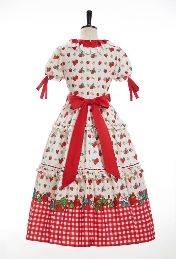 Officially Licensed Strawberry Shortcake Red Cottagecore Lolita Dress Officially Licensed Strawberry Shortcake Red Cottagecore Lolita Dress