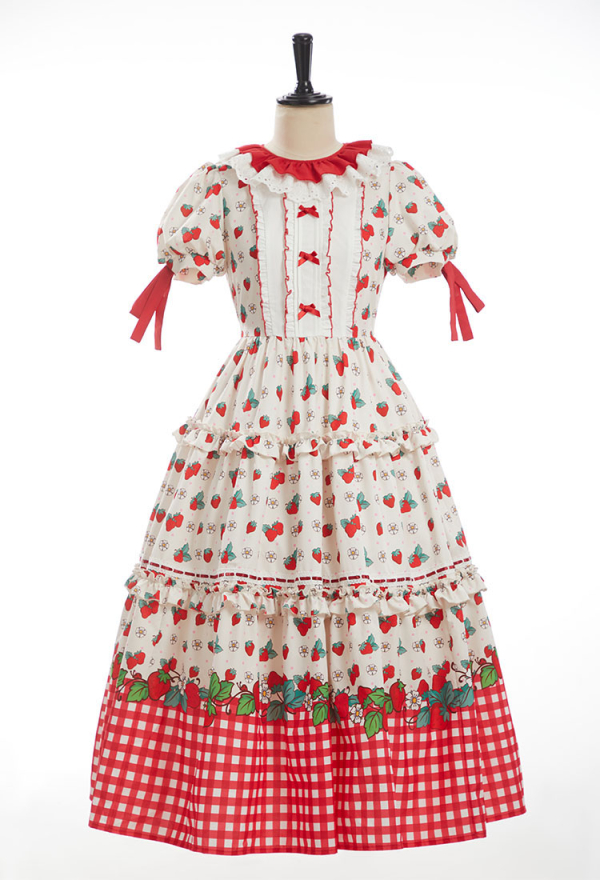 Officially Licensed Strawberry Shortcake Red Cottagecore Lolita Dress Officially Licensed Strawberry Shortcake Red Cottagecore Lolita Dress