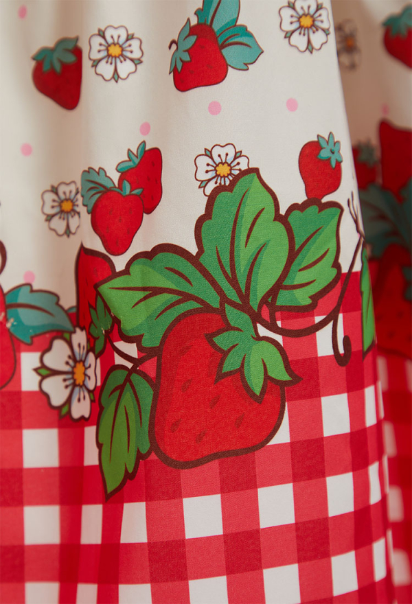 Officially Licensed Strawberry Shortcake Red Cottagecore Lolita Dress Officially Licensed Strawberry Shortcake Red Cottagecore Lolita Dress