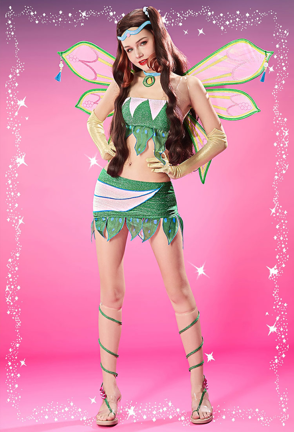 Officially Licensed Winx Club Enchantix Aisha Cosplay Costume Set