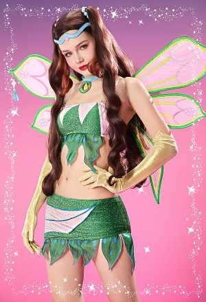 Officially Licensed Winx Club Enchantix Aisha Cosplay Costume Set
