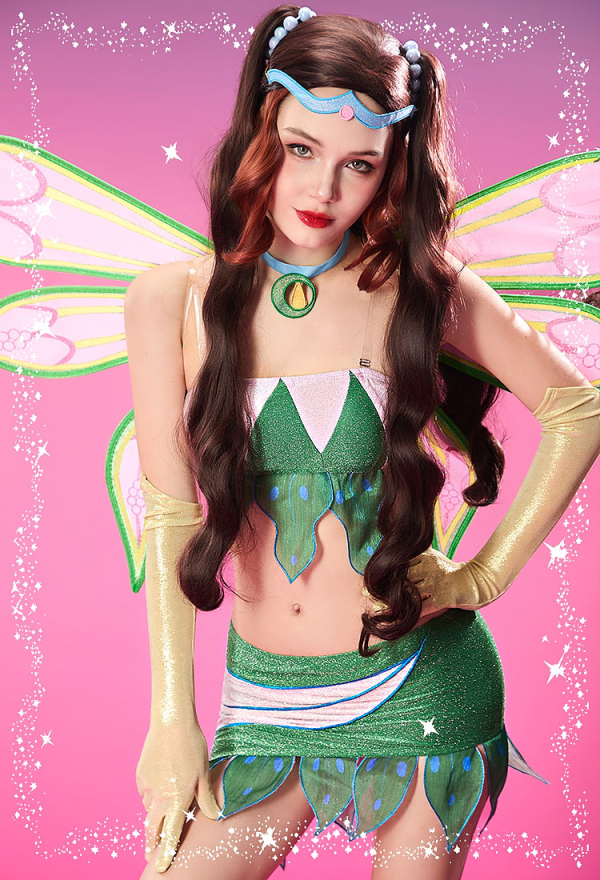 Officially Licensed Winx Club Enchantix Aisha Cosplay Costume Set