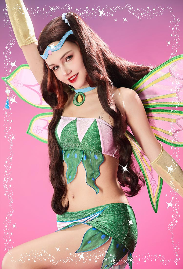 Officially Licensed Winx Club Enchantix Aisha Cosplay Costume Set