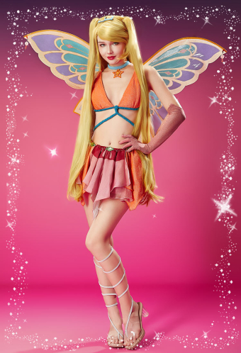 Officially Licensed Winx Club Enchantix Stella Cosplay Costume Set