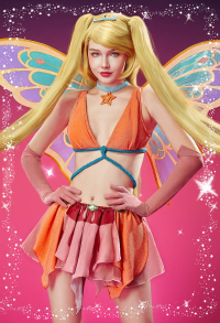 Officially Licensed Winx Club Enchantix Stella Cosplay Costume Set