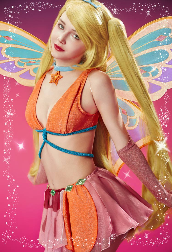 Officially Licensed Winx Club Enchantix Stella Cosplay Costume Set Officially Licensed Winx Club Enchantix Stella Cosplay Costume Set