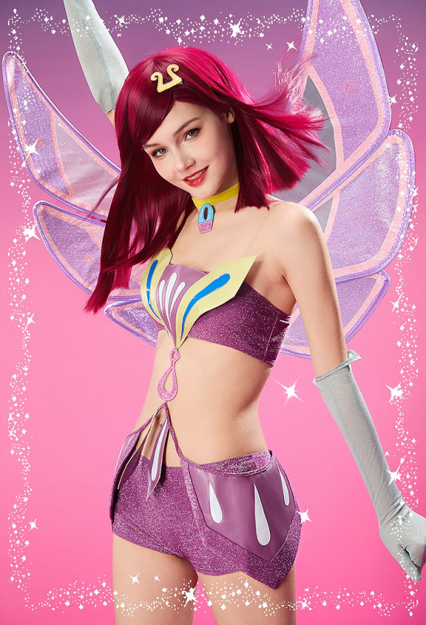 Officially Licensed Winx Club Enchantix Tecna Cosplay Costume Set