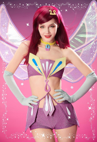 Officially Licensed Winx Club Enchantix Tecna Cosplay Costume Set