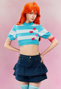 Official Licensed Winx Club Bloom Casual Outfits Cosplay Costume