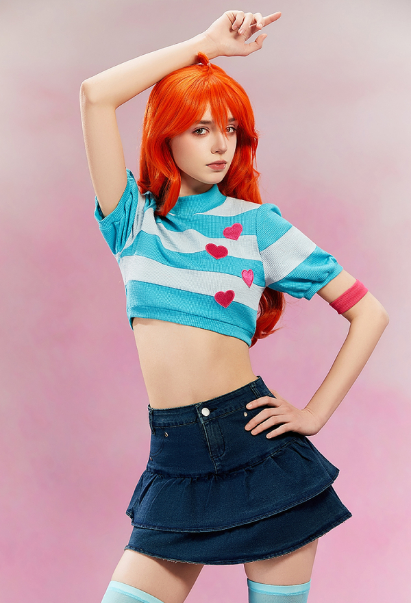 Official Licensed Winx Club Bloom Casual Outfits Cosplay Costume