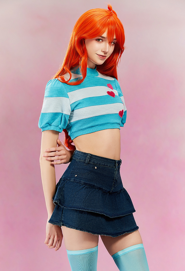 Official Licensed Winx Club Bloom Casual Outfits Cosplay Costume