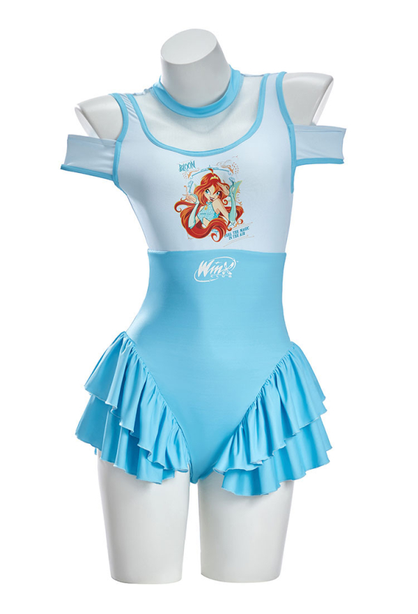 Officially Licensed Winx Club Bloom Jumpsuit with Pleated Skirt