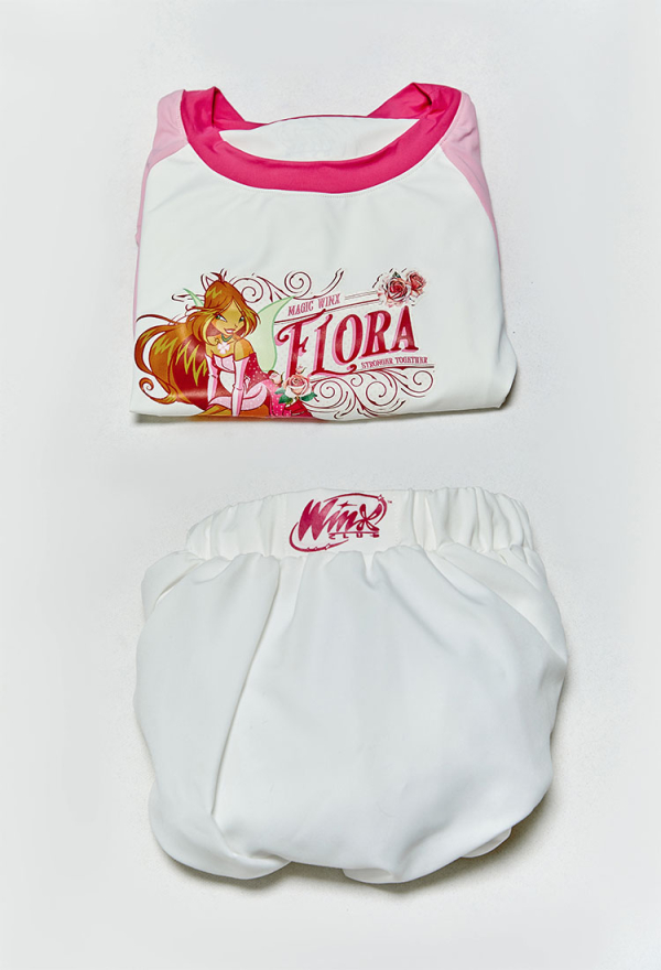 Officially Licensed Winx Club Flora Bodysuit with Skirt