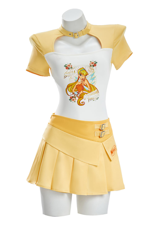 Officially Licensed Winx Club Stella Bodysuit with Skirt