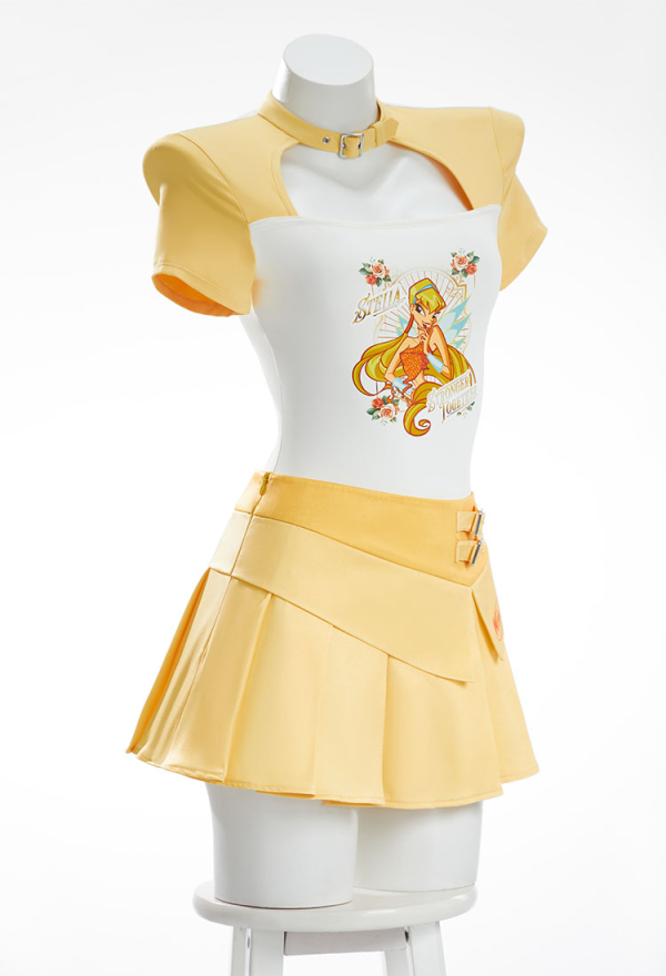 Officially Licensed Winx Club Stella Bodysuit with Skirt