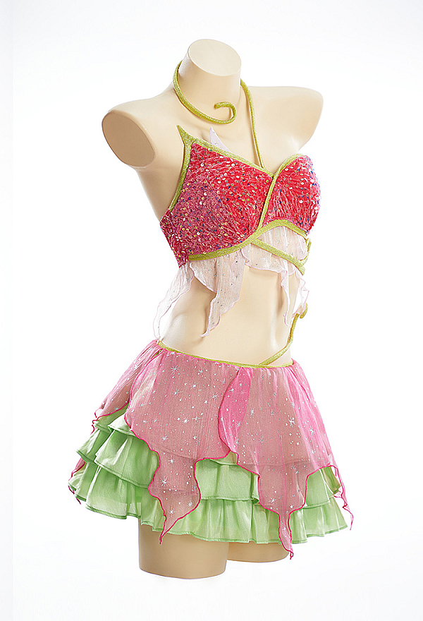 Officially Licensed Winx Club Believix Flora Cosplay Costume Set Officially Licensed Winx Club Believix Flora Cosplay Costume Set