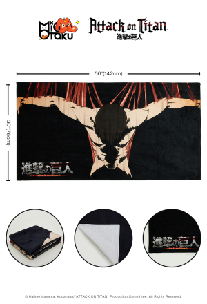 Official Licensed Attack on Titan Bath Towel Quick-Dry & Durable