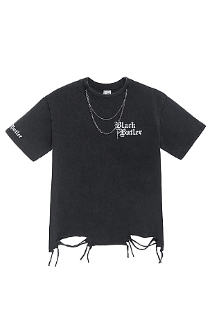 Officially Licensed Black Butler Sebastian and Ciel T-Shirt Unisex Black Tee
