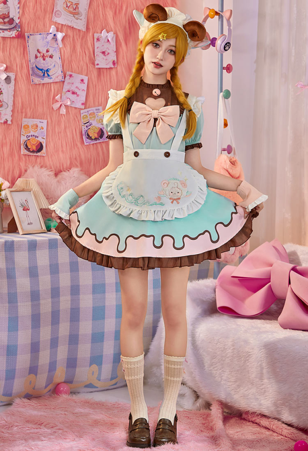 Two-Tone Little Lamb Maid Costume Set Two-Tone Little Lamb Maid Costume Set