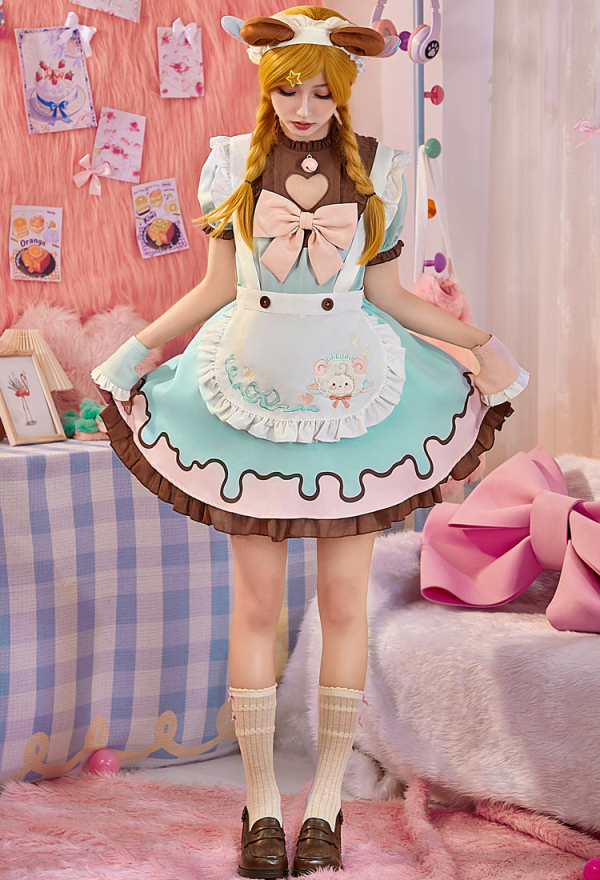 Two-Tone Little Lamb Maid Costume Set Two-Tone Little Lamb Maid Costume Set