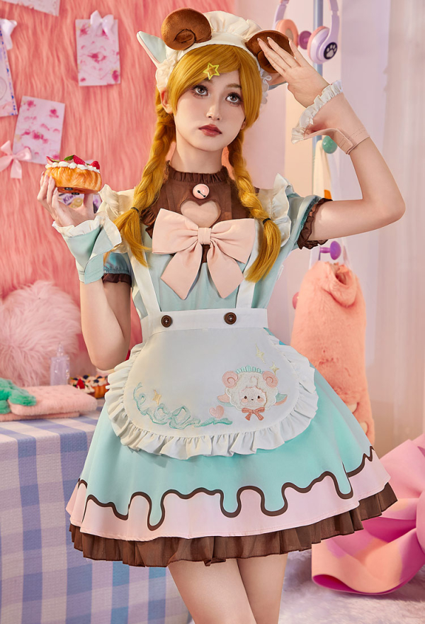 Two-Tone Little Lamb Maid Costume Set Two-Tone Little Lamb Maid Costume Set