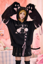 Micotaku Sweet Dessert Cat Hoodie with Cat Ears and Furry Paws Comfort hoodie
