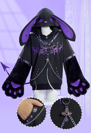 Micotaku Gothic Bunny Paw Hoodie