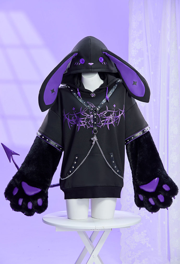 Micotaku Gothic Bunny Paw Hoodie
