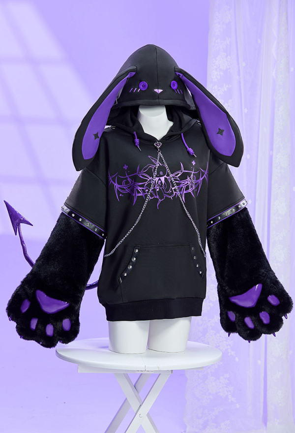 Micotaku Gothic Bunny Paw Hoodie