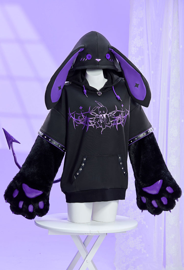 Micotaku Gothic Bunny Paw Hoodie