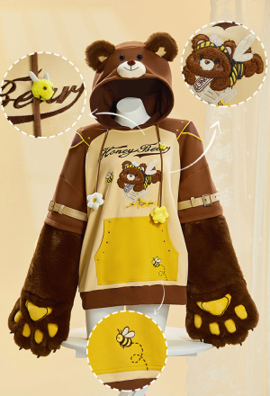 Micotaku Honey Bear Paw Hoodie
