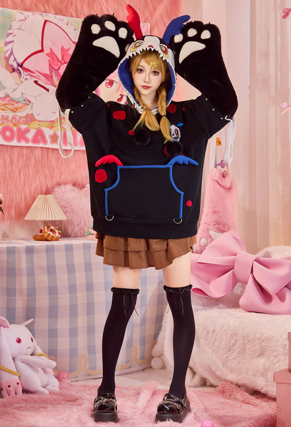 Officially Licensed Puella Magi Madoka Magica Charlotte Dessert Witch Paw Hoodie Officially Licensed Puella Magi Madoka Magica Charlotte Dessert Witch Paw Hoodie