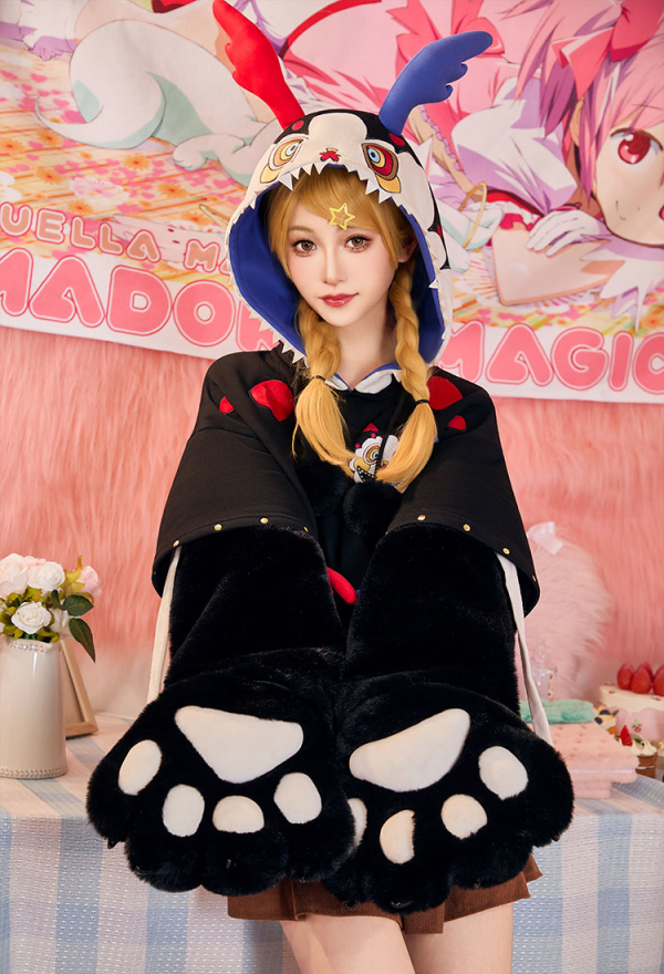 Officially Licensed Puella Magi Madoka Magica Charlotte Dessert Witch Paw Hoodie Officially Licensed Puella Magi Madoka Magica Charlotte Dessert Witch Paw Hoodie