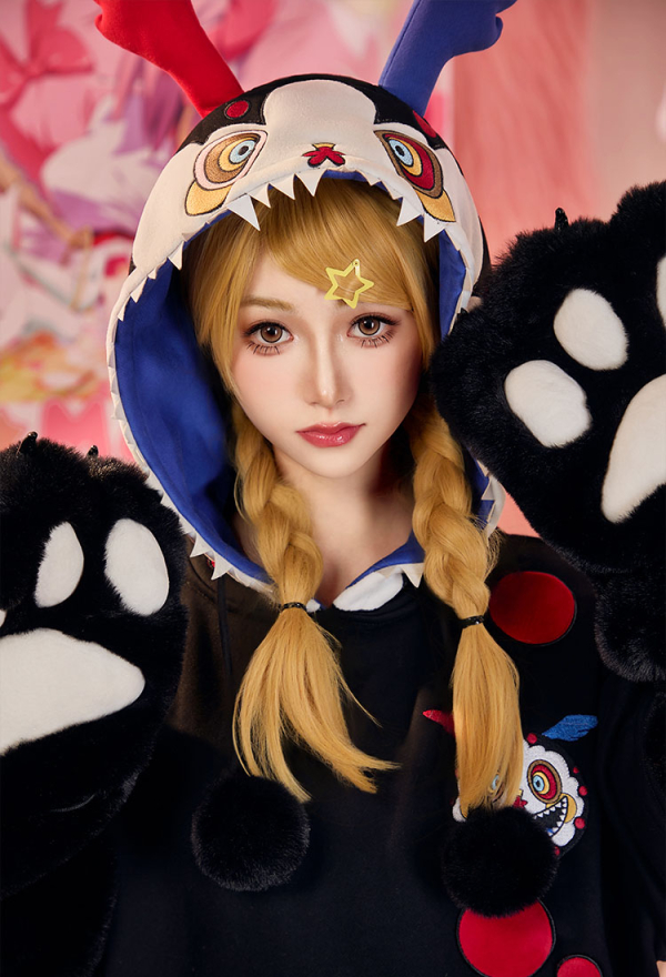 Officially Licensed Puella Magi Madoka Magica Charlotte Dessert Witch Paw Hoodie Officially Licensed Puella Magi Madoka Magica Charlotte Dessert Witch Paw Hoodie