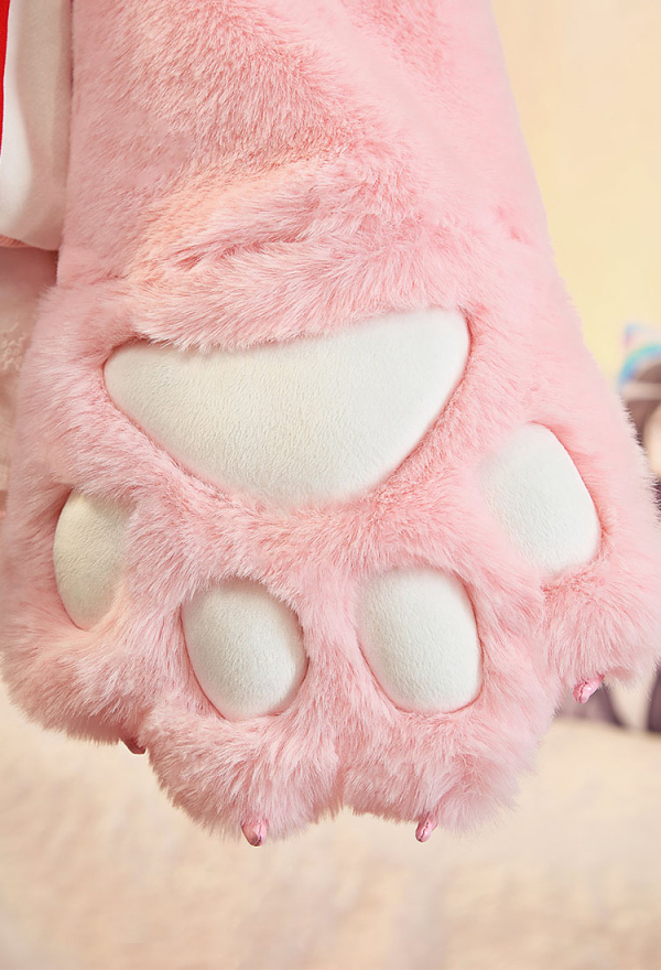 Officially Licensed Puella Magi Madoka Magica Kyubey Paw Hoodie