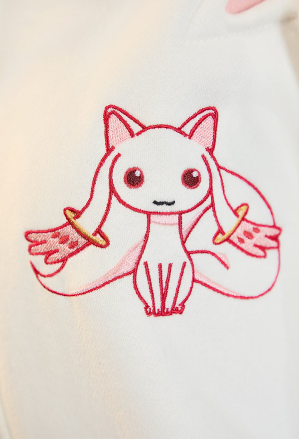 Officially Licensed Puella Magi Madoka Magica Kyubey Paw Hoodie