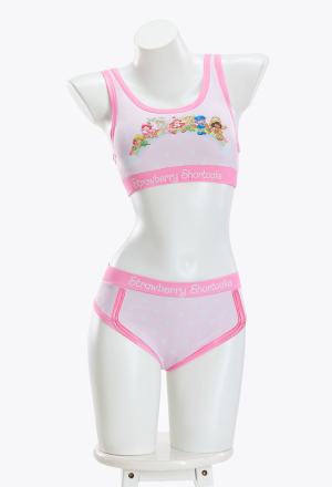 Officially Licensed Strawberry Shortcake Tank Top & Shorts Casual Summer Loungewear Shorts Sets