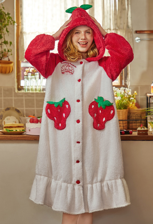 Officially Licensed Strawberry Shortcake Plush Homewear Pajama