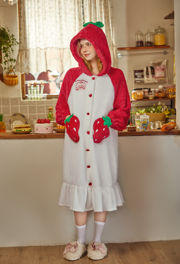 Officially Licensed Strawberry Shortcake Plush Homewear Pajama