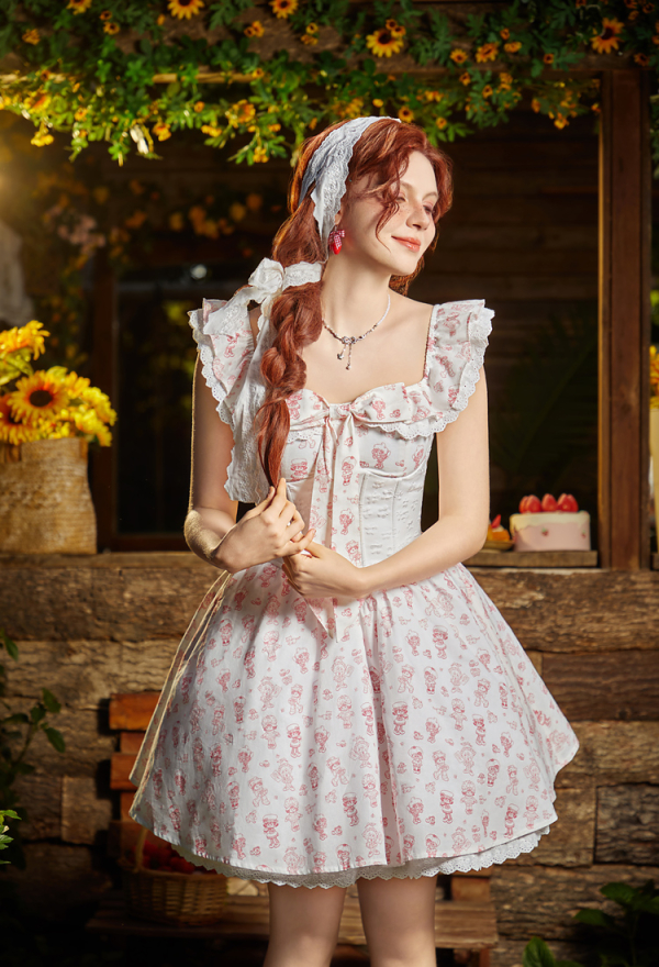 Officially Licensed Strawberry Shortcake Women Corset Dress