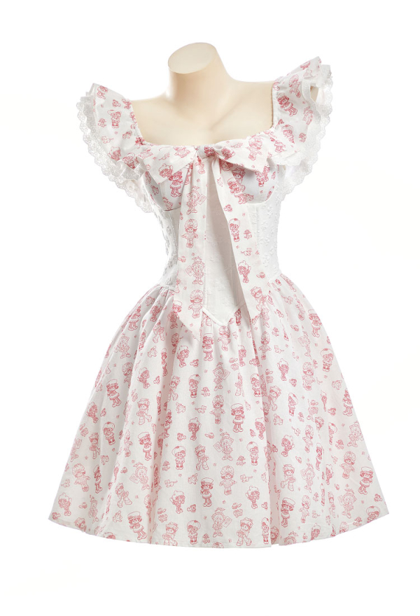 Officially Licensed Strawberry Shortcake Women Corset Dress