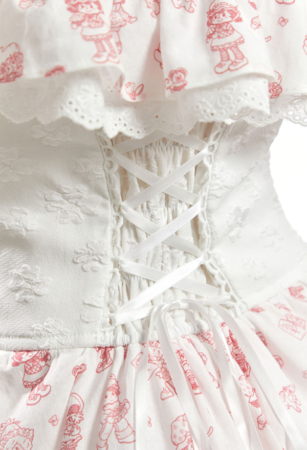 Officially Licensed Strawberry Shortcake Women Corset Dress