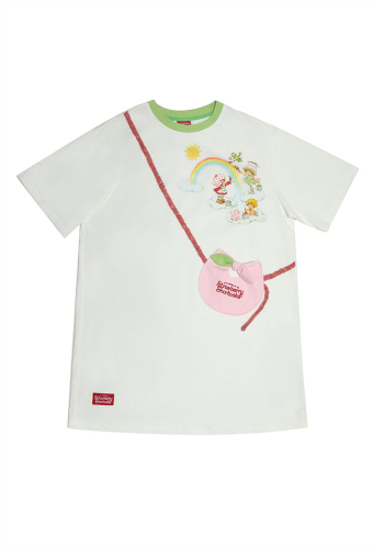 Officially Licensed Strawberry Shortcake T-Shirt Dress with a Stuffed Pocket