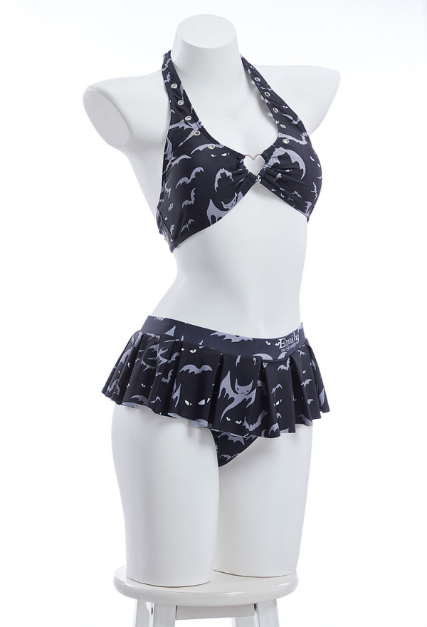 Officially Licensed Emily the Strange Halter Neck Bikini Set